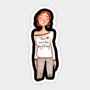 Happy Girl Sticker